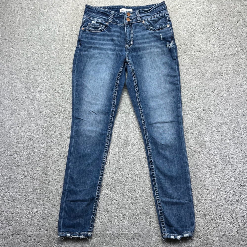 BKE Jeans Women 27x31.5 (30x30) Blue Gabby Curvy Fit High Rise Skinny Distressed